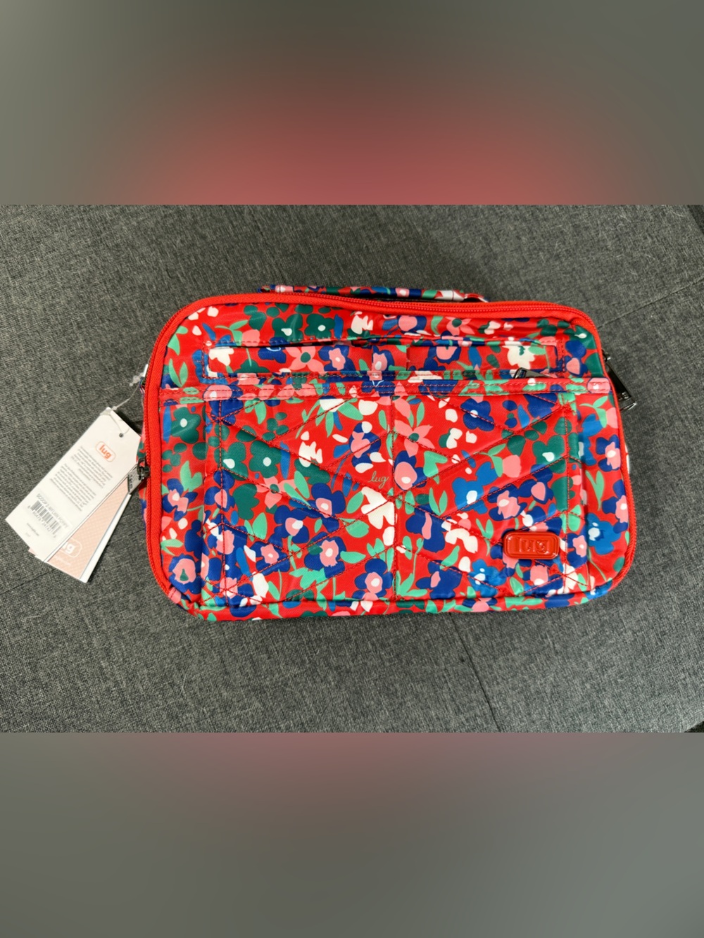 Lug Scoop 2 Crossbody Bag in Wild Flower Poppy Red